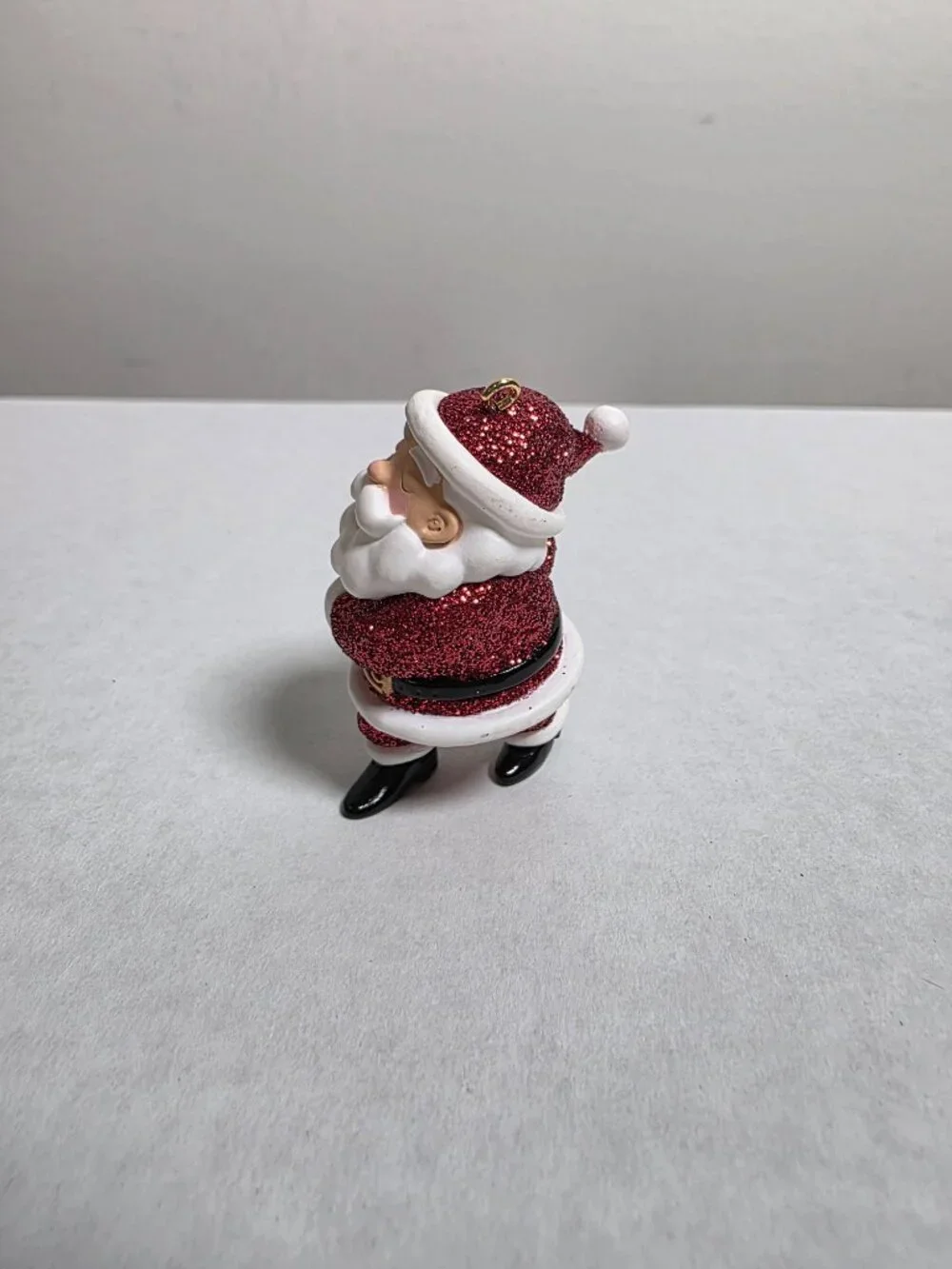 Shake It, Santa! 2005 Hallmark Keepsake Ornament Red Glitter Suit READ